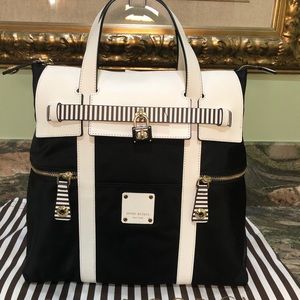 Henry Bendel Large Jetsetter in Black and White